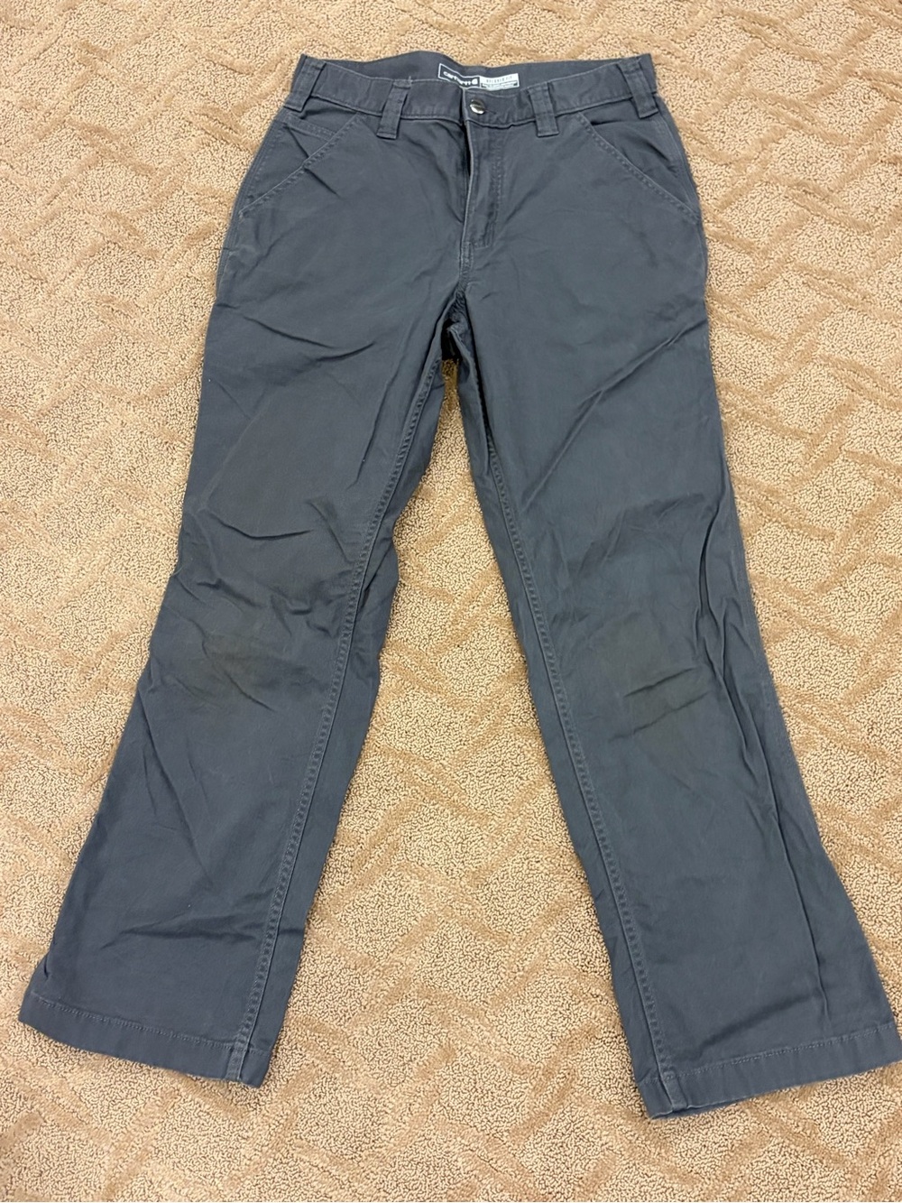 Carhartt Relaxed Fit Carpenter Work Pants Charcoal Grey 30x30 - Picture 2 of 6